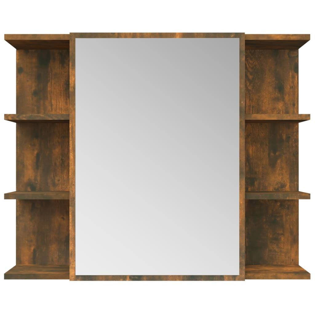 Bad-Spiegelschrank Weiß 80x20,5x64 cm Holzwerkstoff