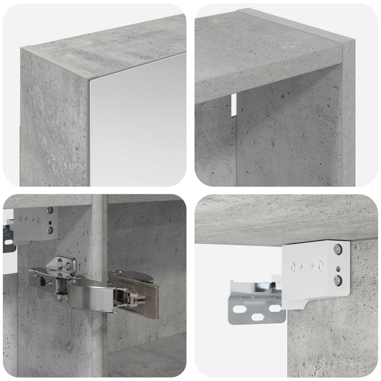 Badezimmerschrank-Set 3 pcs 80 x 10,5 x 50 cm Holzwerkstoff