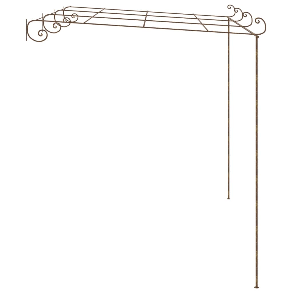 Garten-Pergola Antik-Braun 6x3x2,5 m Eisen