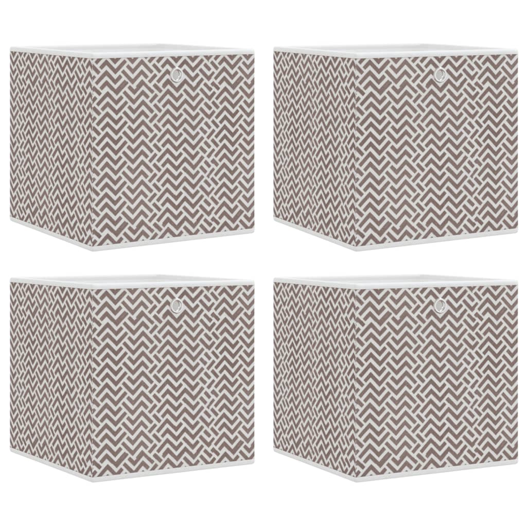 Faltboxen 4 Stk. Creme 32x32x32 cm Vlies