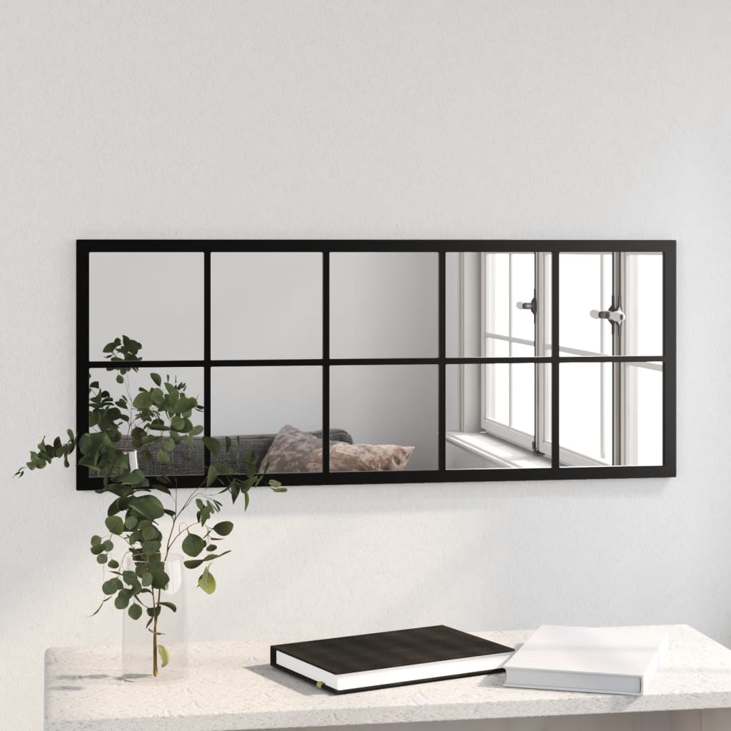 Wandspiegel Schwarz 60x40 cm Metall