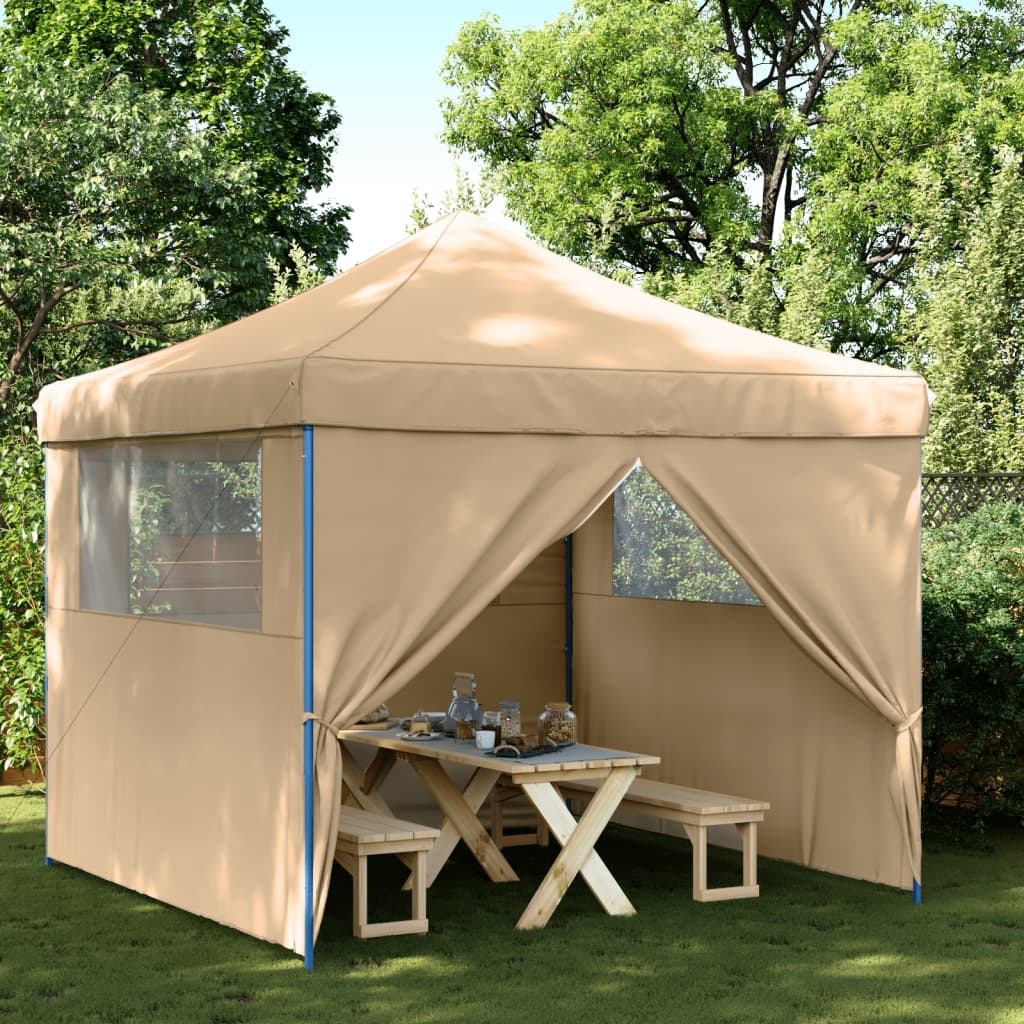 Partyzelt Faltbar Pop-Up Schwarz 292x292x315 cm