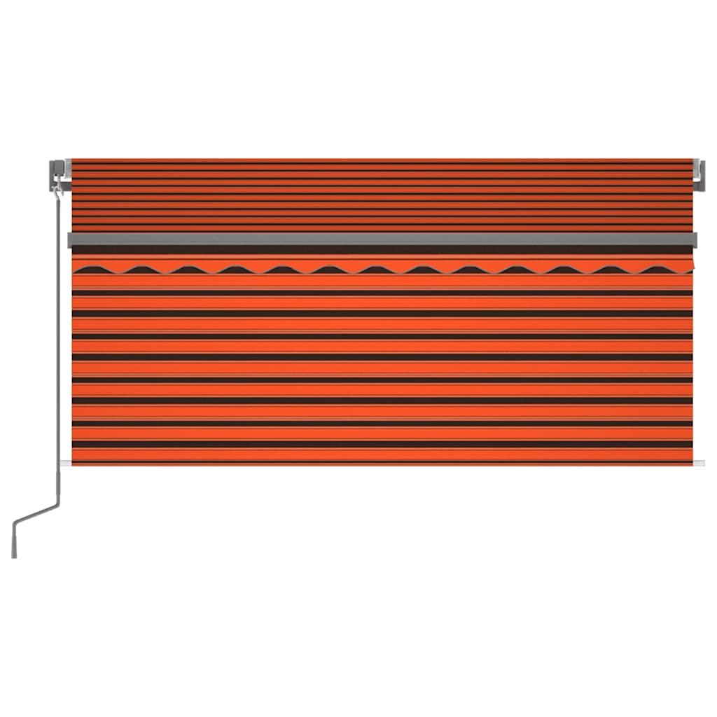 Markise Manuell Einziehbar mit Rollo 3x2,5 m Creme