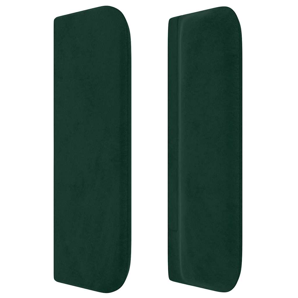 Kopfteil mit Ohren Dunkelblau 93x16x78/88 cm Samt