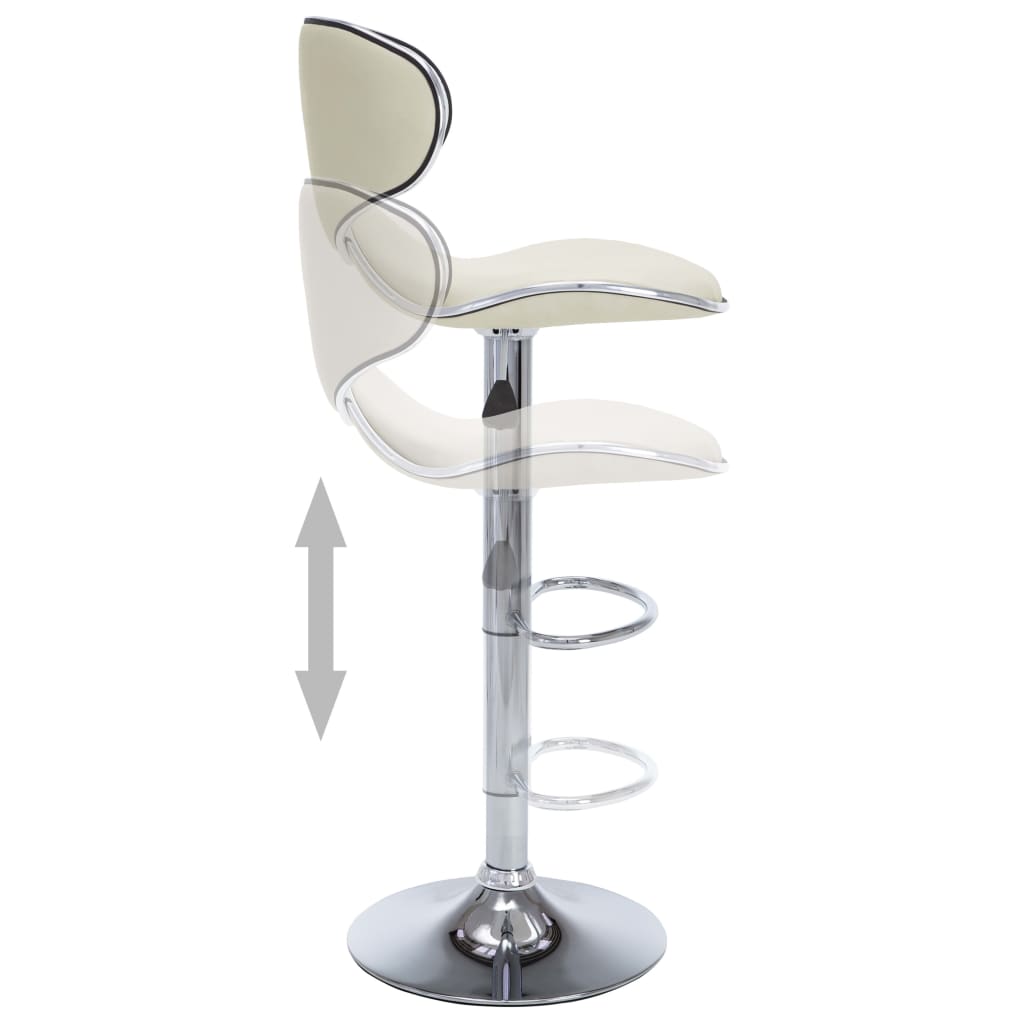 Barhocker 2 Stk. Rot Kunstleder
