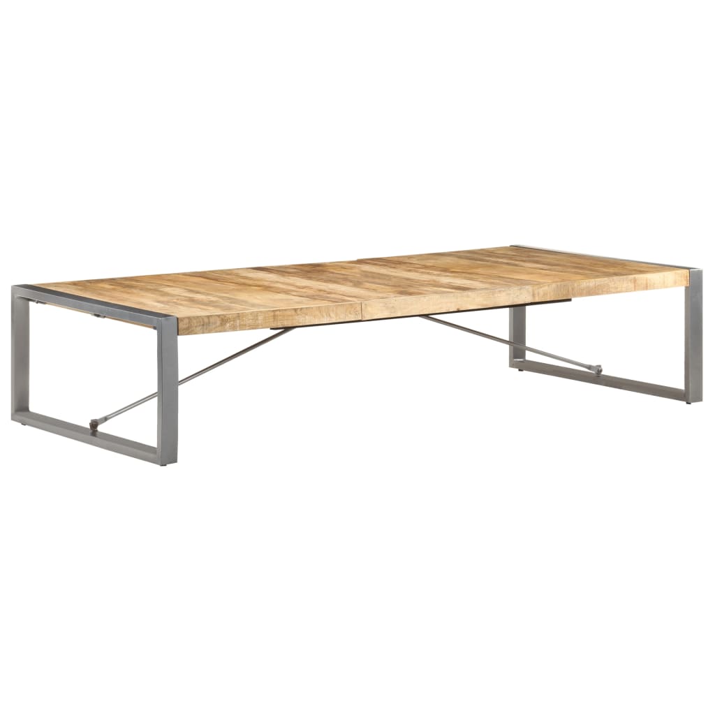 Couchtisch 140x140x40 cm Raues Mangoholz