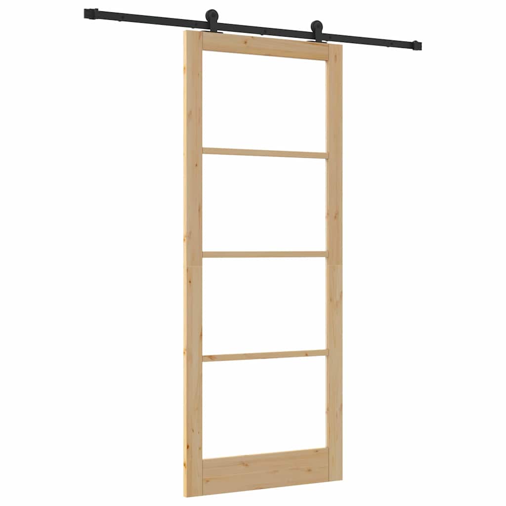 Schiebetür ORKDAL Natürlich und Schwarz 61 x 198,5 cm