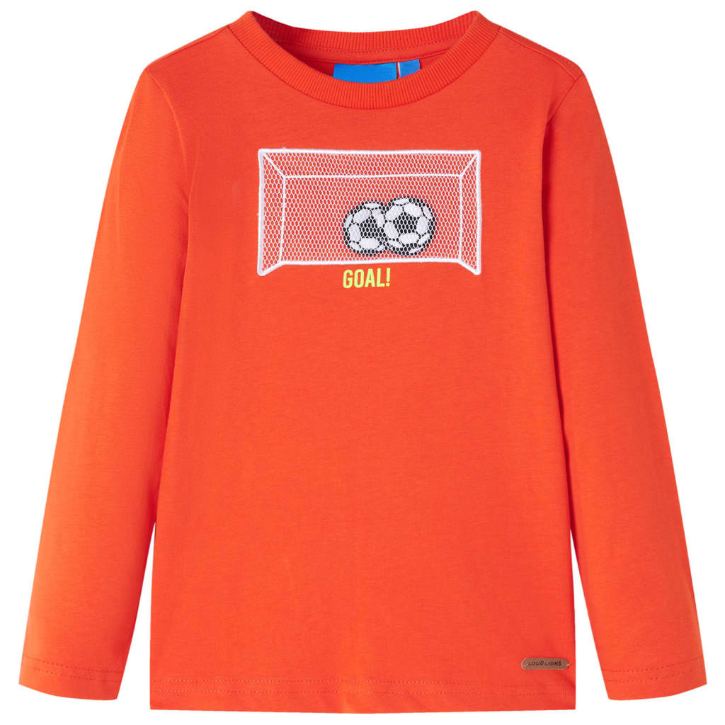 Kinder-Langarmshirt Hellorange 104