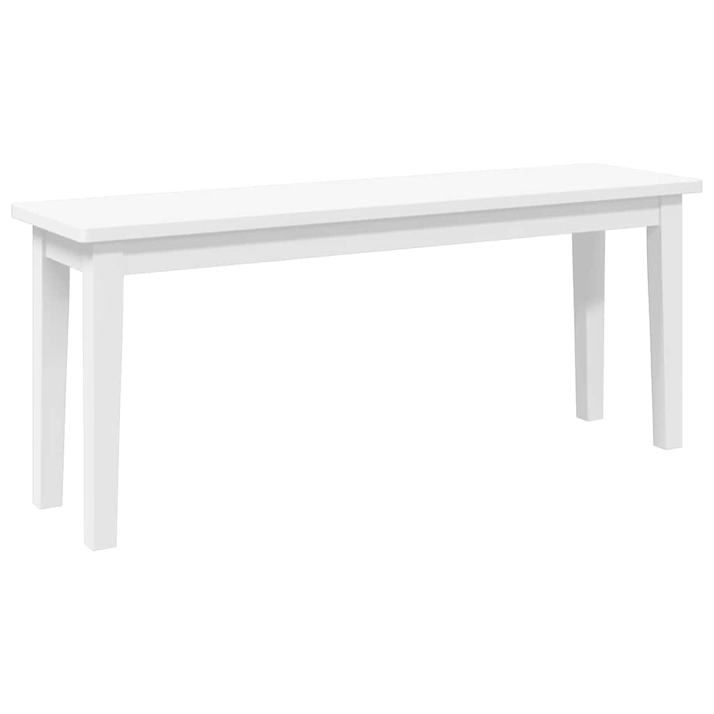 Bank 110 cm Braun Massivholz Gummibaum