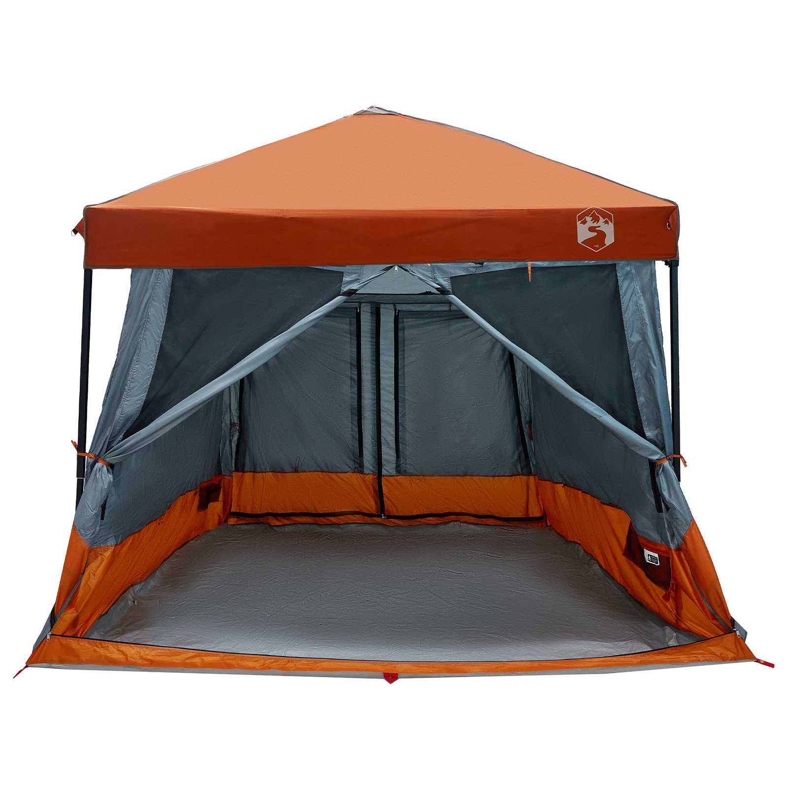 Camping-Zelt-Set mit Dach 2 pcs Blau Taffeta und Stoff