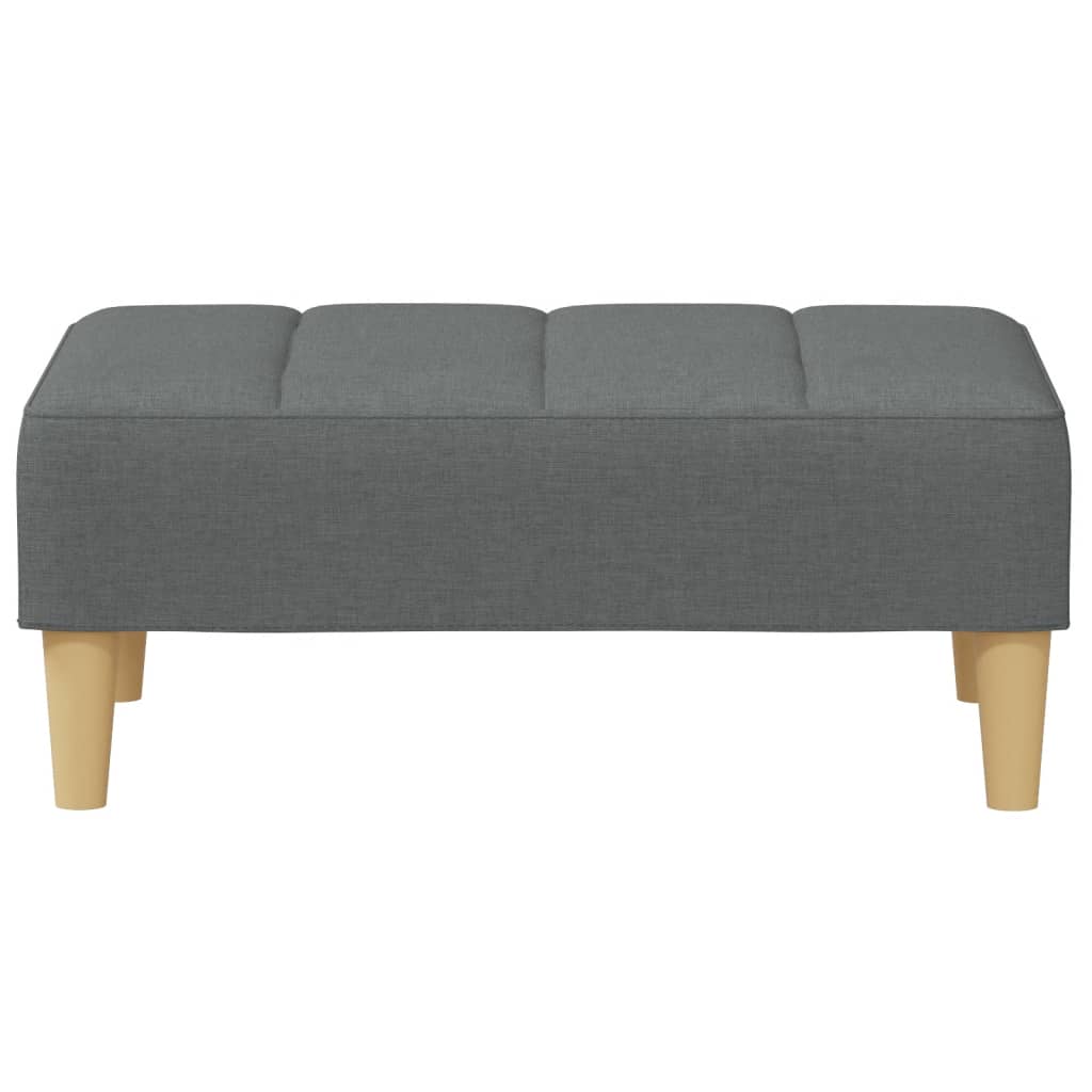 Fußhocker Hellgrau 77x55x31 cm Stoff