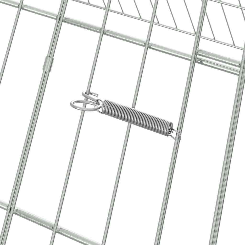 Hühnerkäfig Silber 110 x 55 x 55 cm Verzinkter Stahl