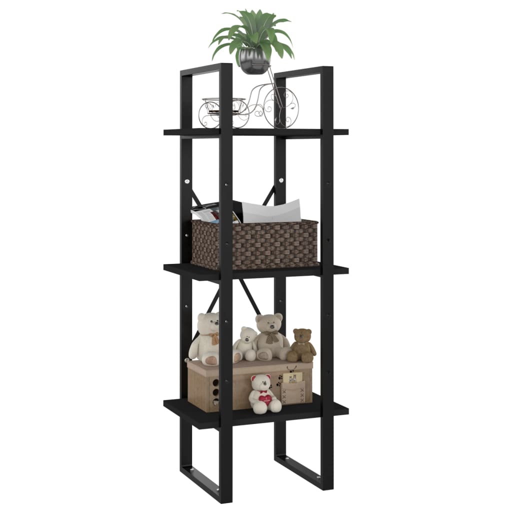 Bücherregal 3 Fächer Weiß 40x30x105 cm Holzwerkstoff