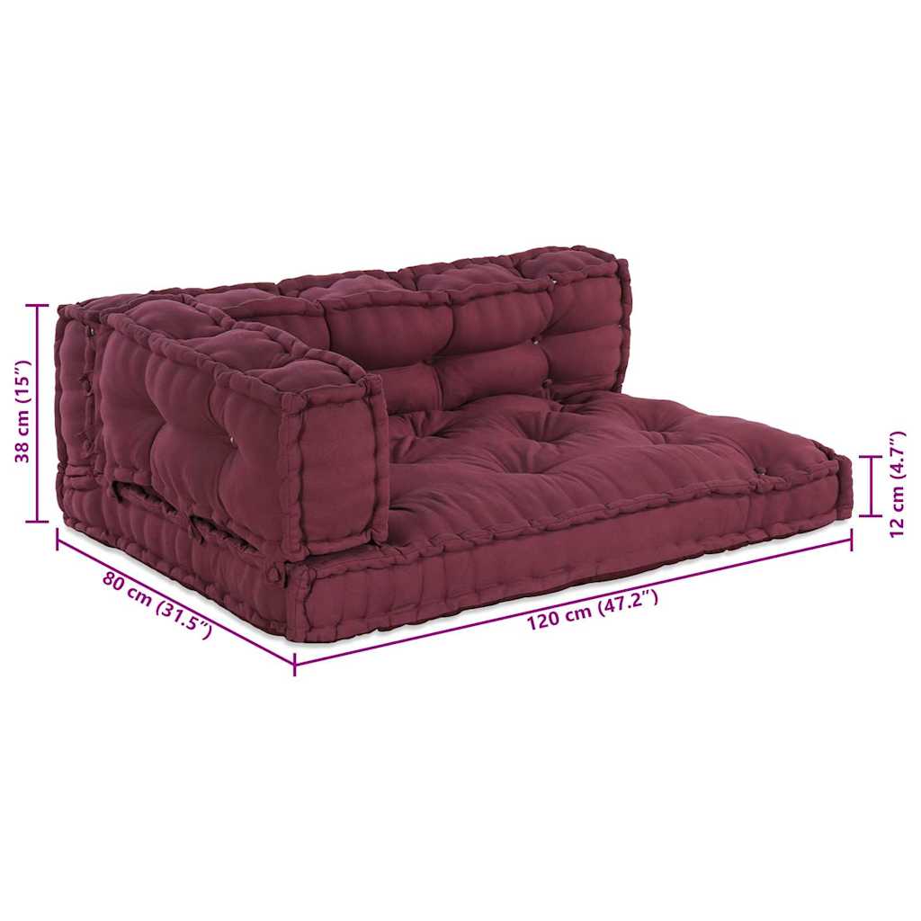 Palettensofa-Auflage Mehrfarbig Stoff Patchwork