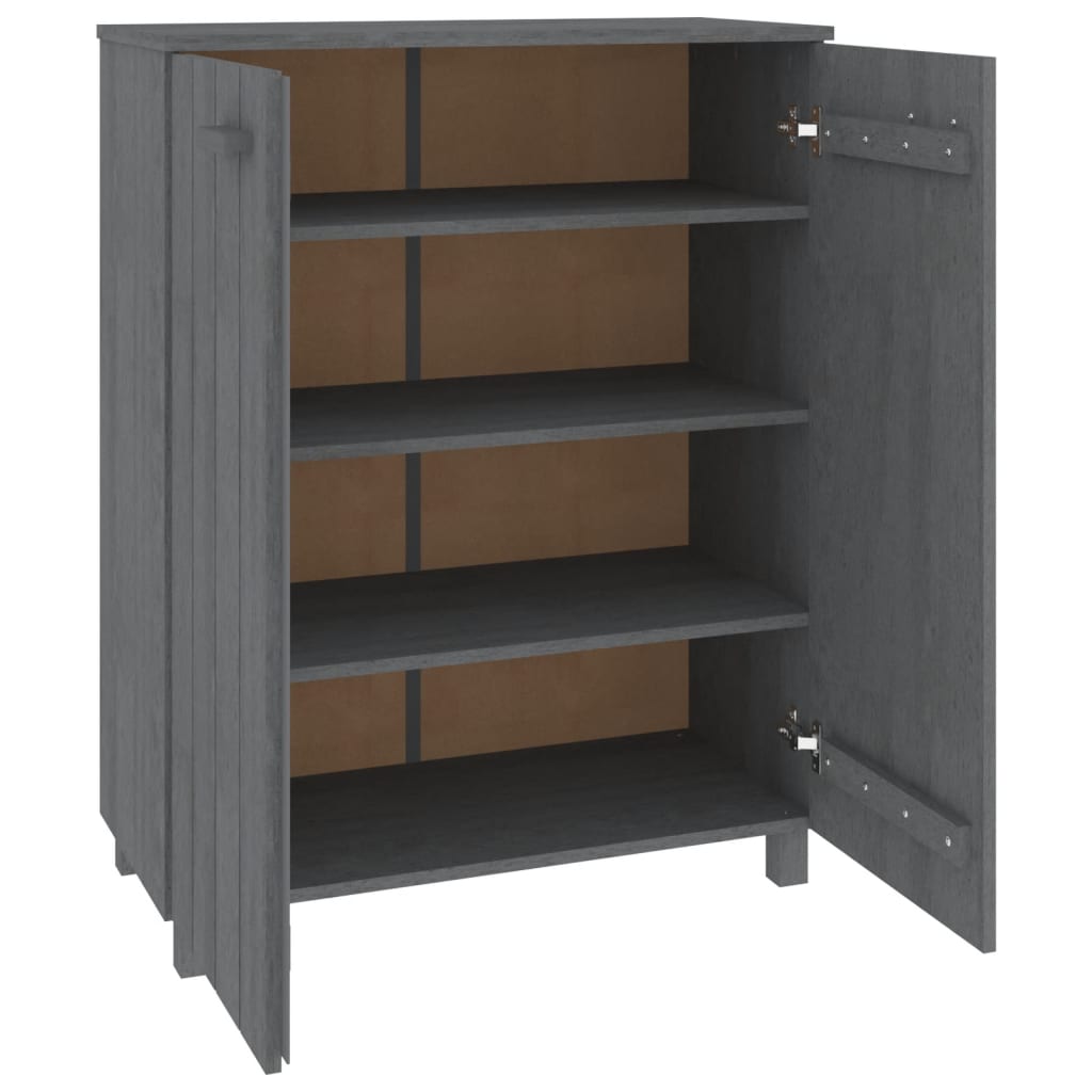 Schuhschrank HAMAR Honigbraun 85x40x108 cm Massivholz Kiefer