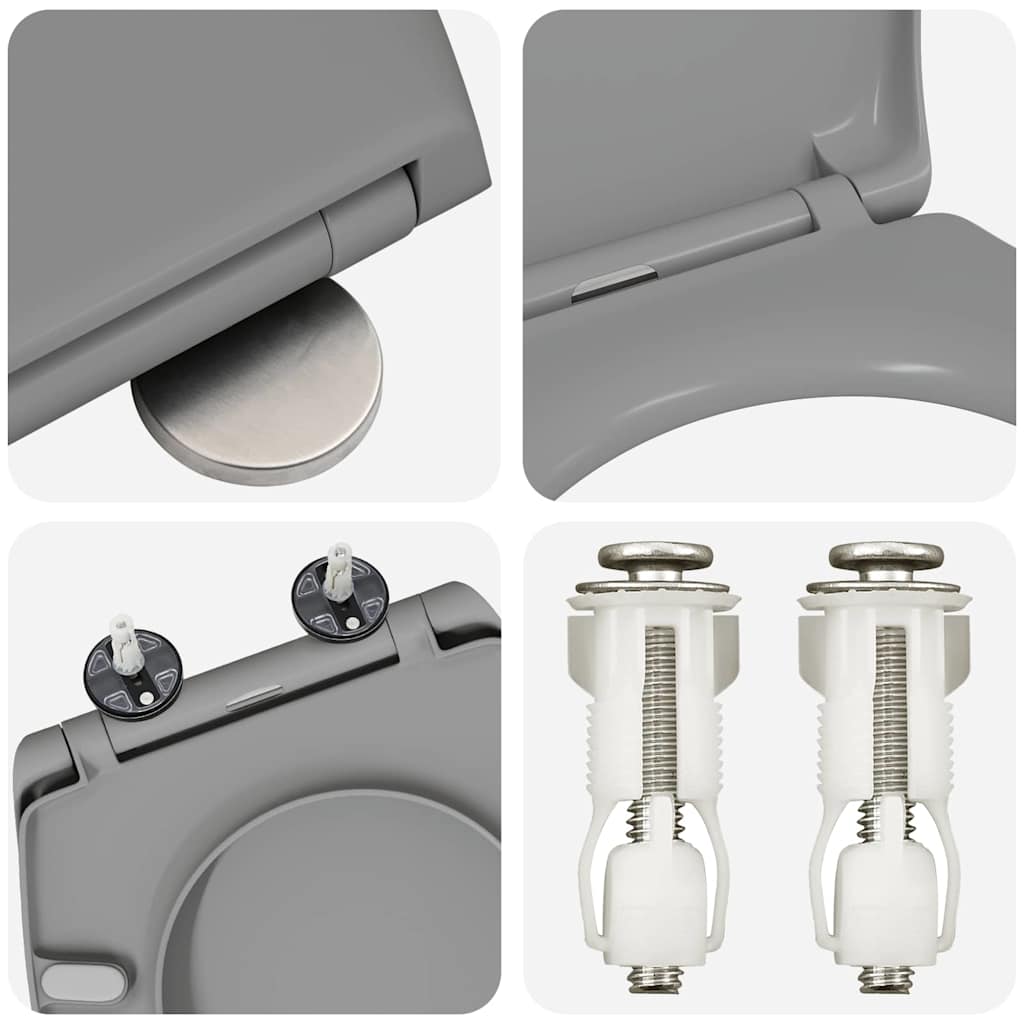 Toilettensitz Anthrazit 47 x 37 x 4 cm Duroplast
