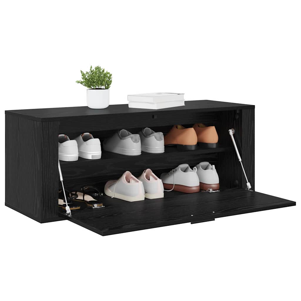 Wand-Schuhschrank Weiß 100x35x38 cm Holzwerkstoff