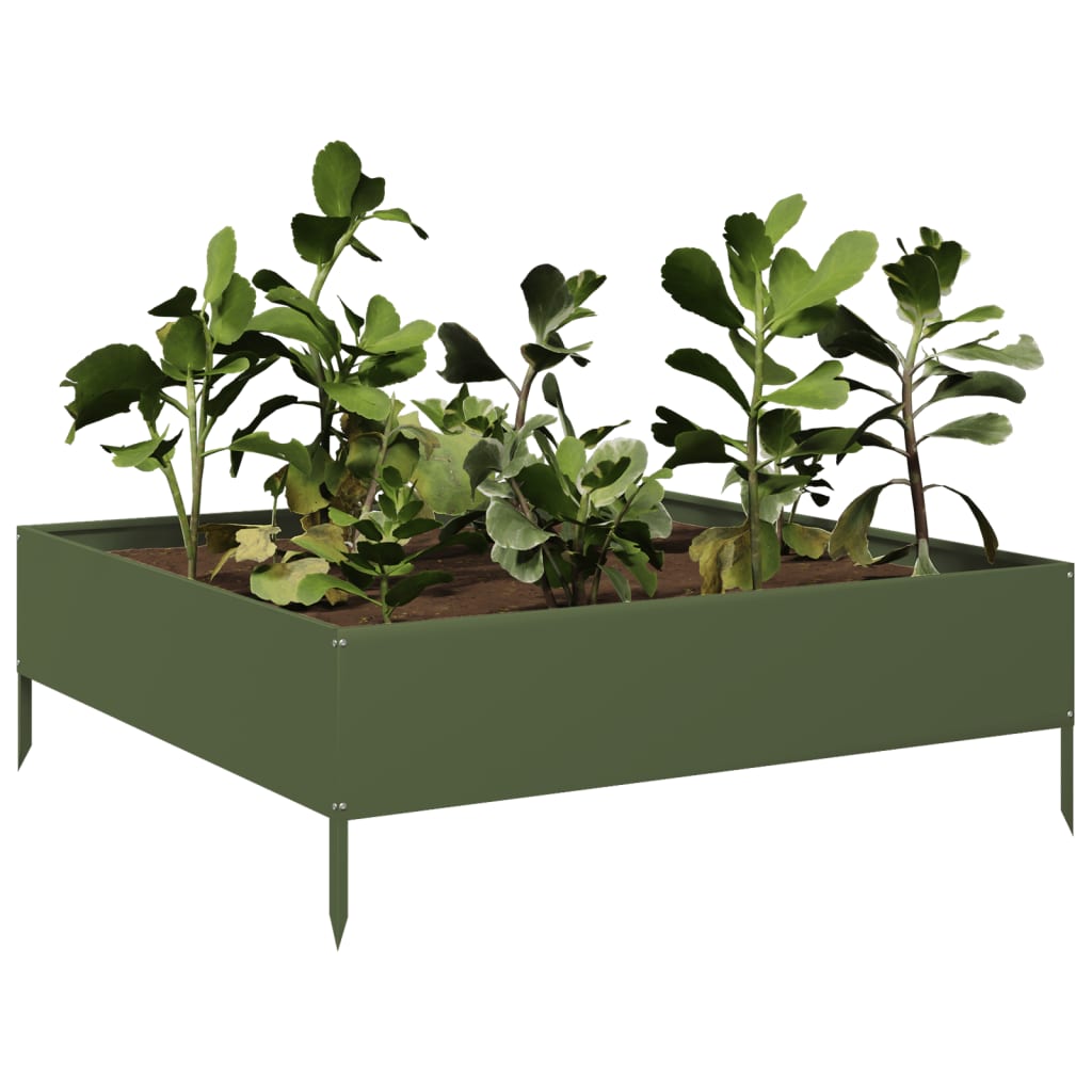 Hochbeet 100x100x18,5 cm Cortenstahl