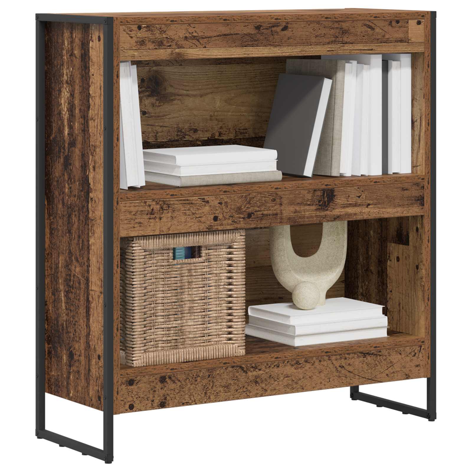 Bücherregal 2 pcs Schwarz Eichen-Optik 60 x 30 x 189,5 cm