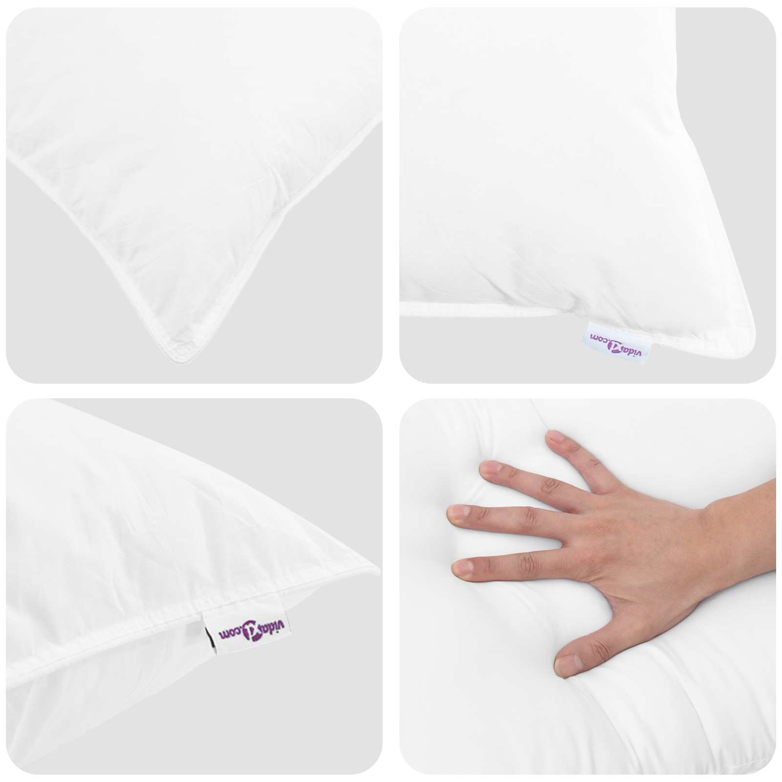 Sommerdecke mit Kissen 2 pcs Weiß Daunenfeder