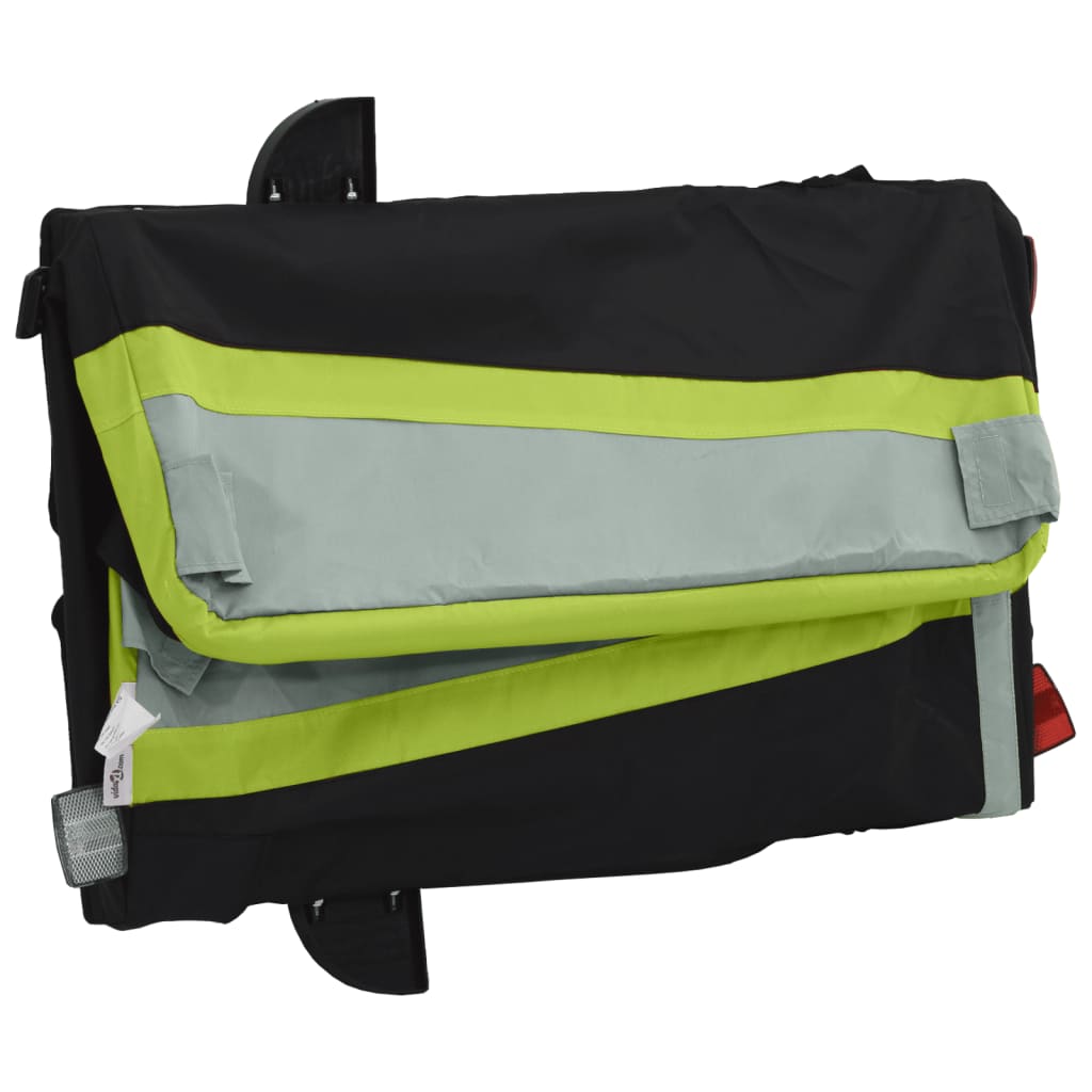 Fahrradanhänger Schwarz und Rot 30 kg Eisen
