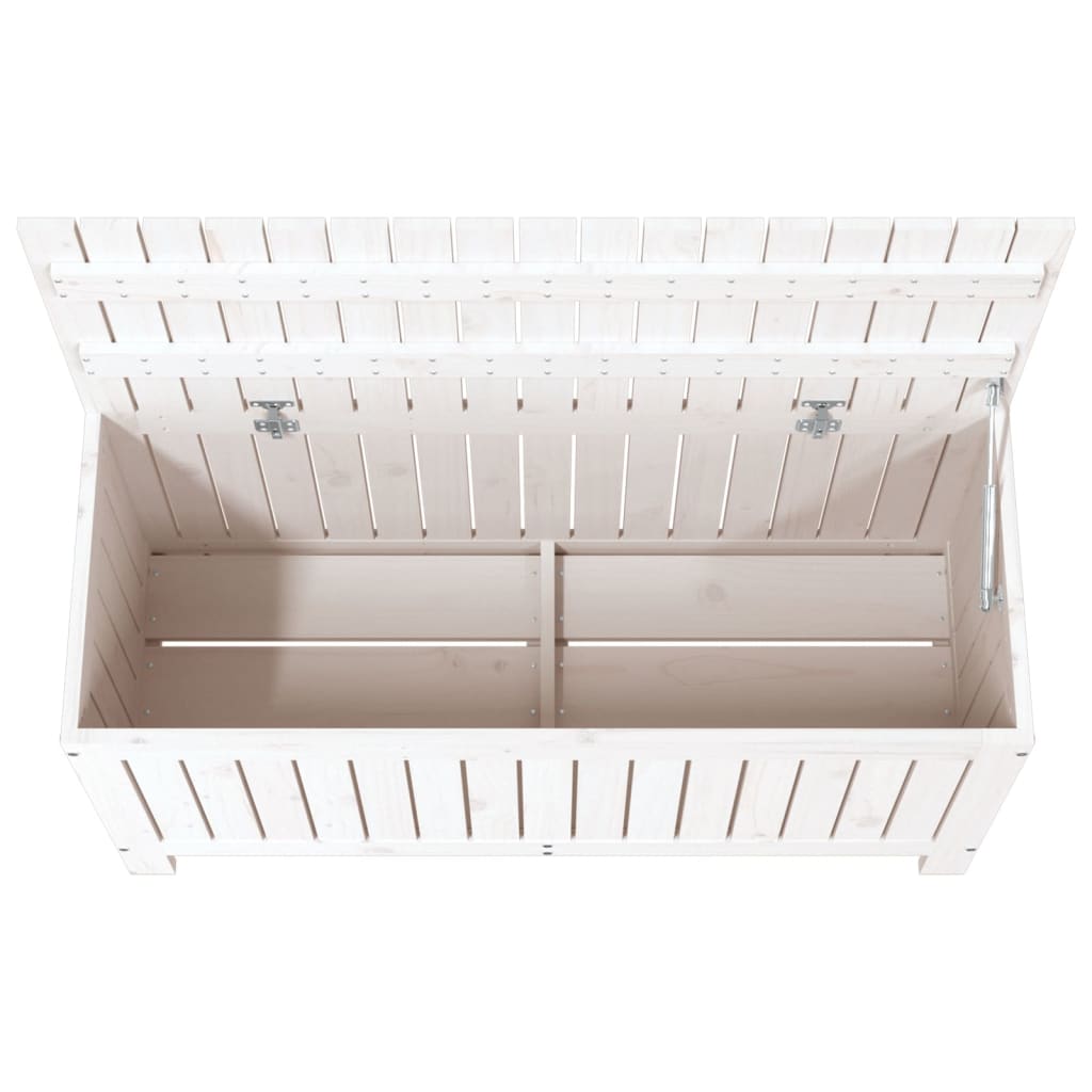 Gartentruhe Grau 76x42,5x54 cm Massivholz Kiefer