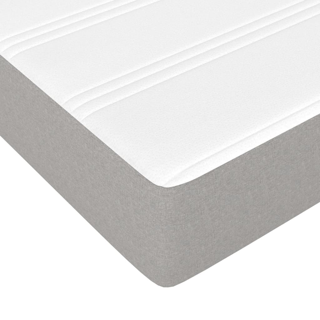 Taschenfederkernmatratze Mittel Hellgrau 80x200x20 cm Stoff