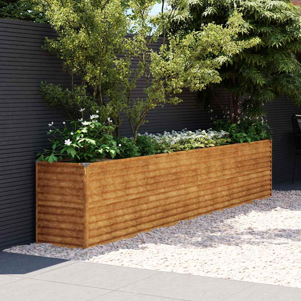 Garten-Hochbeet 100 x 50 x 36 cm Cortenstahl