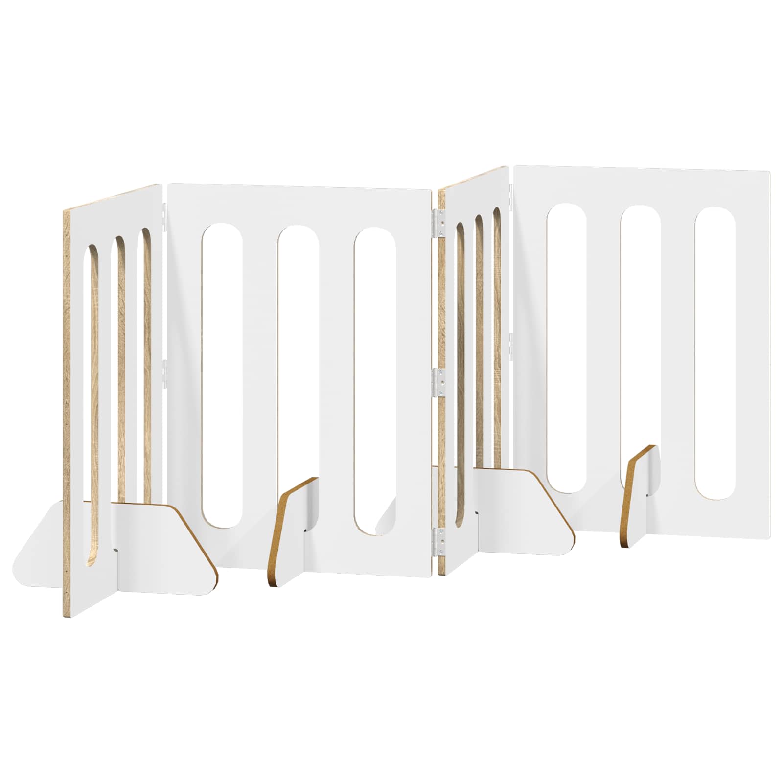 Faltbarer Haustierzaun 2 pcs Weiß 100,5 x 38 x 70 cm