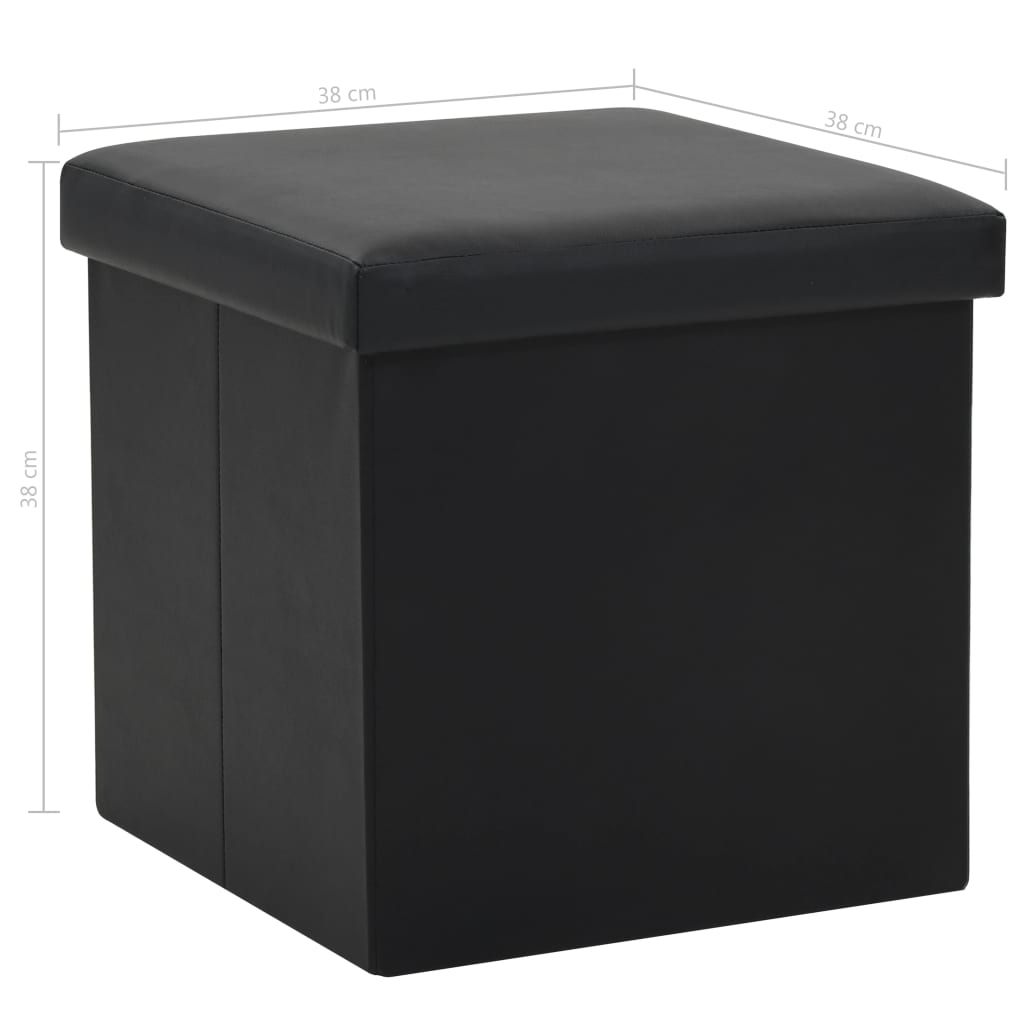 Hocker mit Stauraum Braun PVC