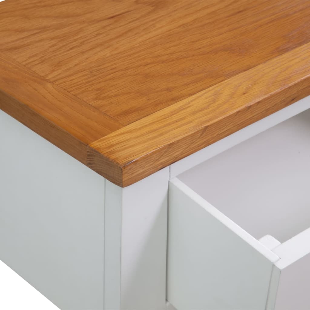 Konsolentisch 118x35x77 cm Massivholz Eiche