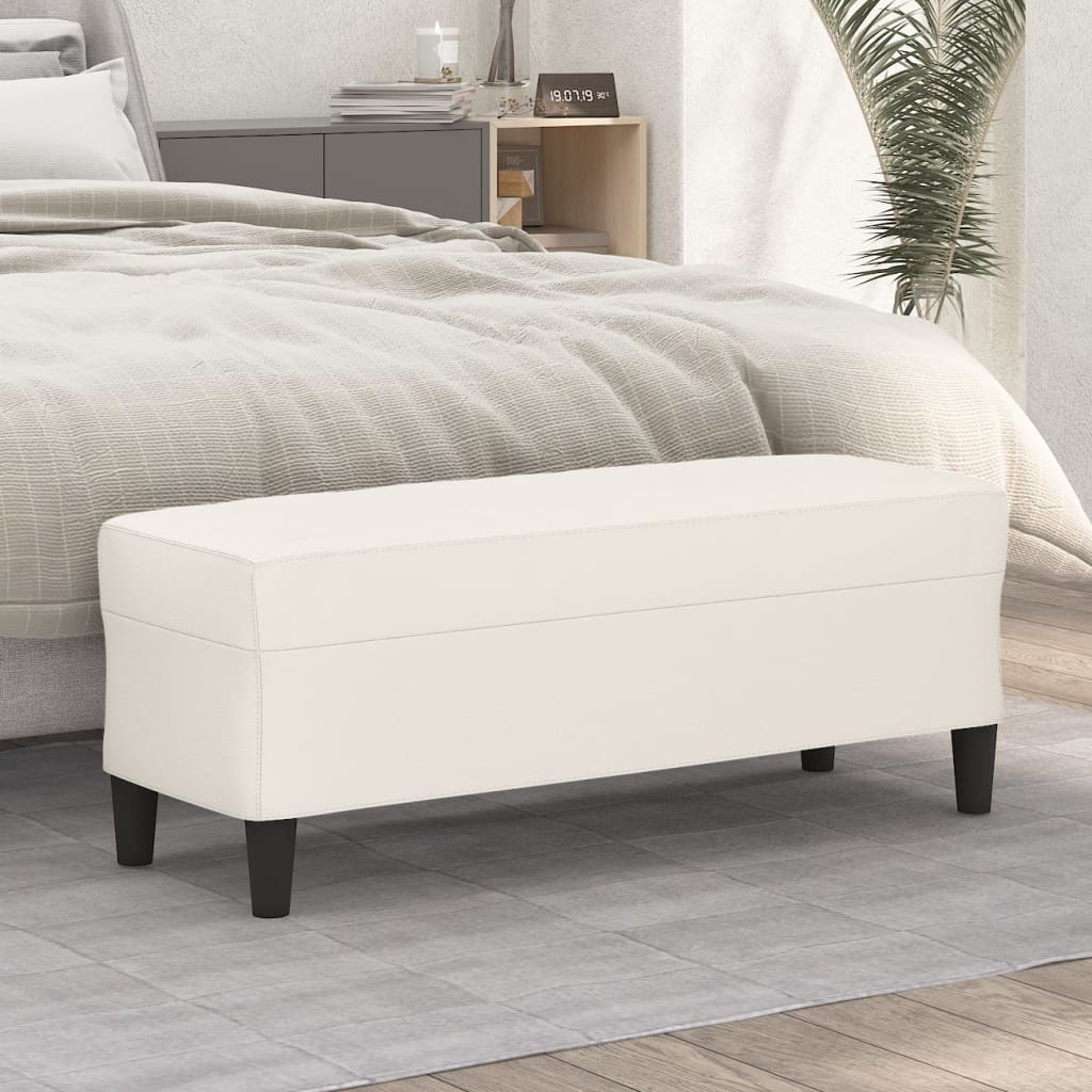 Sitzbank Schwarz 70x35x41 cm Kunstleder