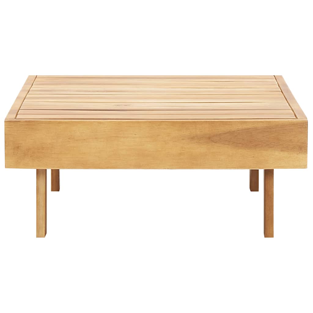 2-tlg. Garten-Lounge-Set mit Cremeweißen Kissen Akazienholz