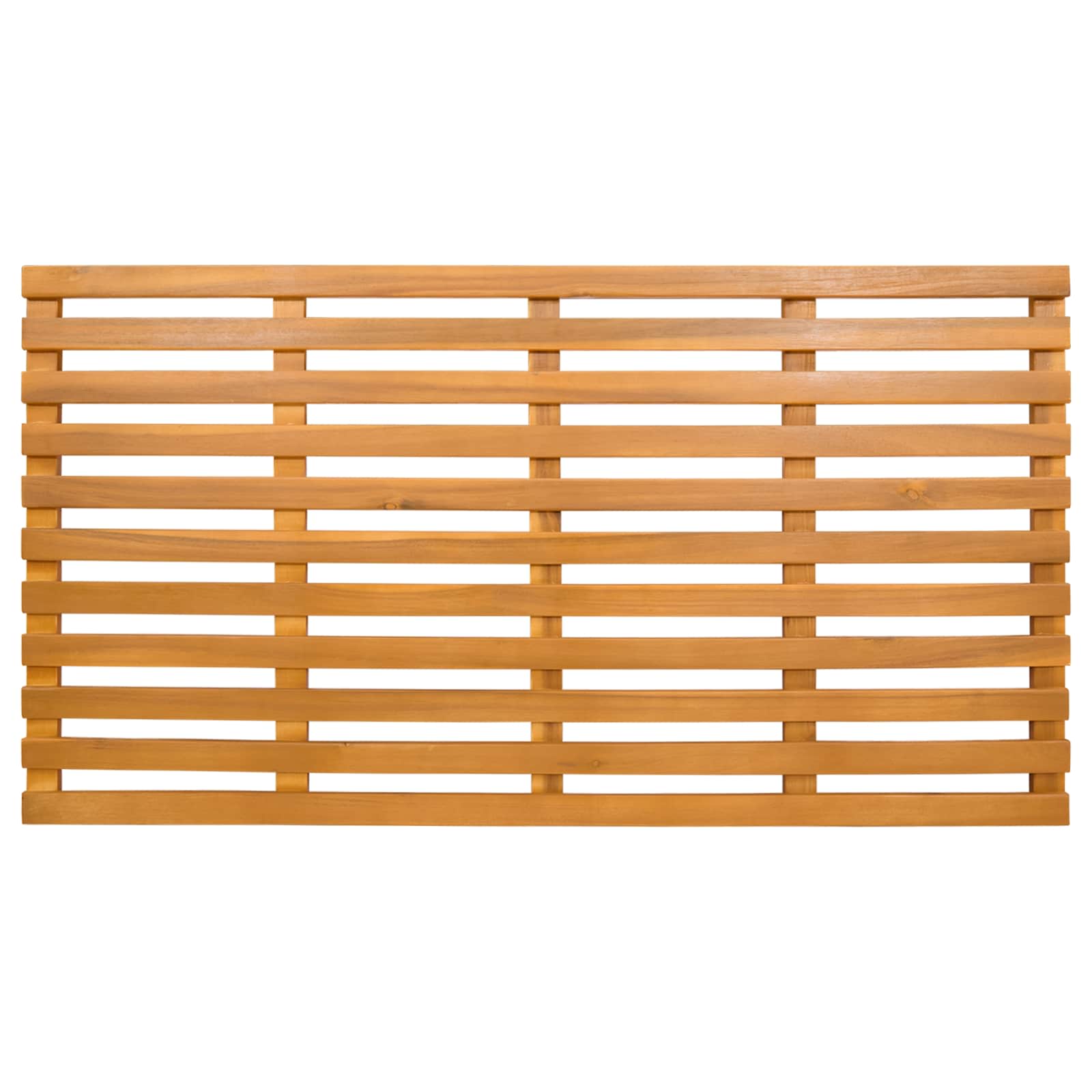 Badematte Uni Braun 56 x 37 x 2,5 cm Massives Akazienholz