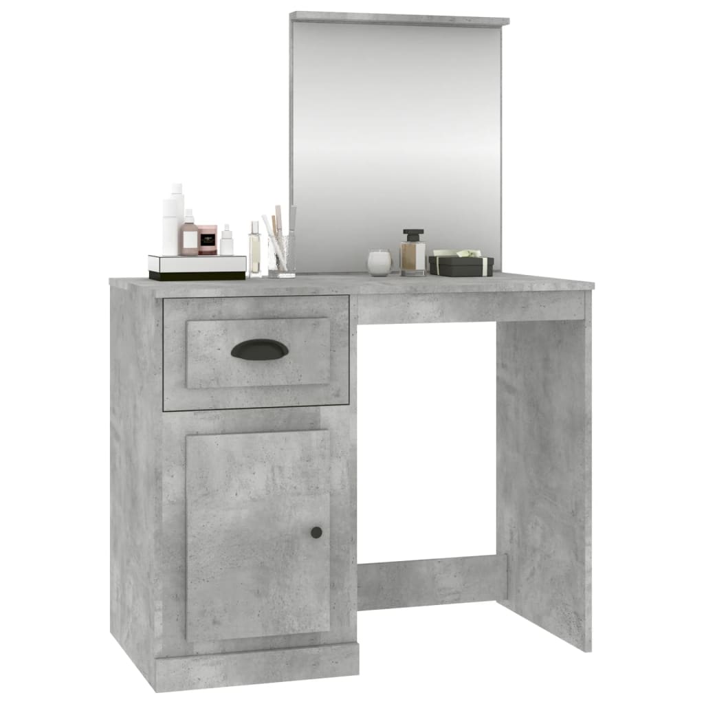 Schminktisch mit Spiegel Weiß 90x50x132,5 cm Holzwerkstoff