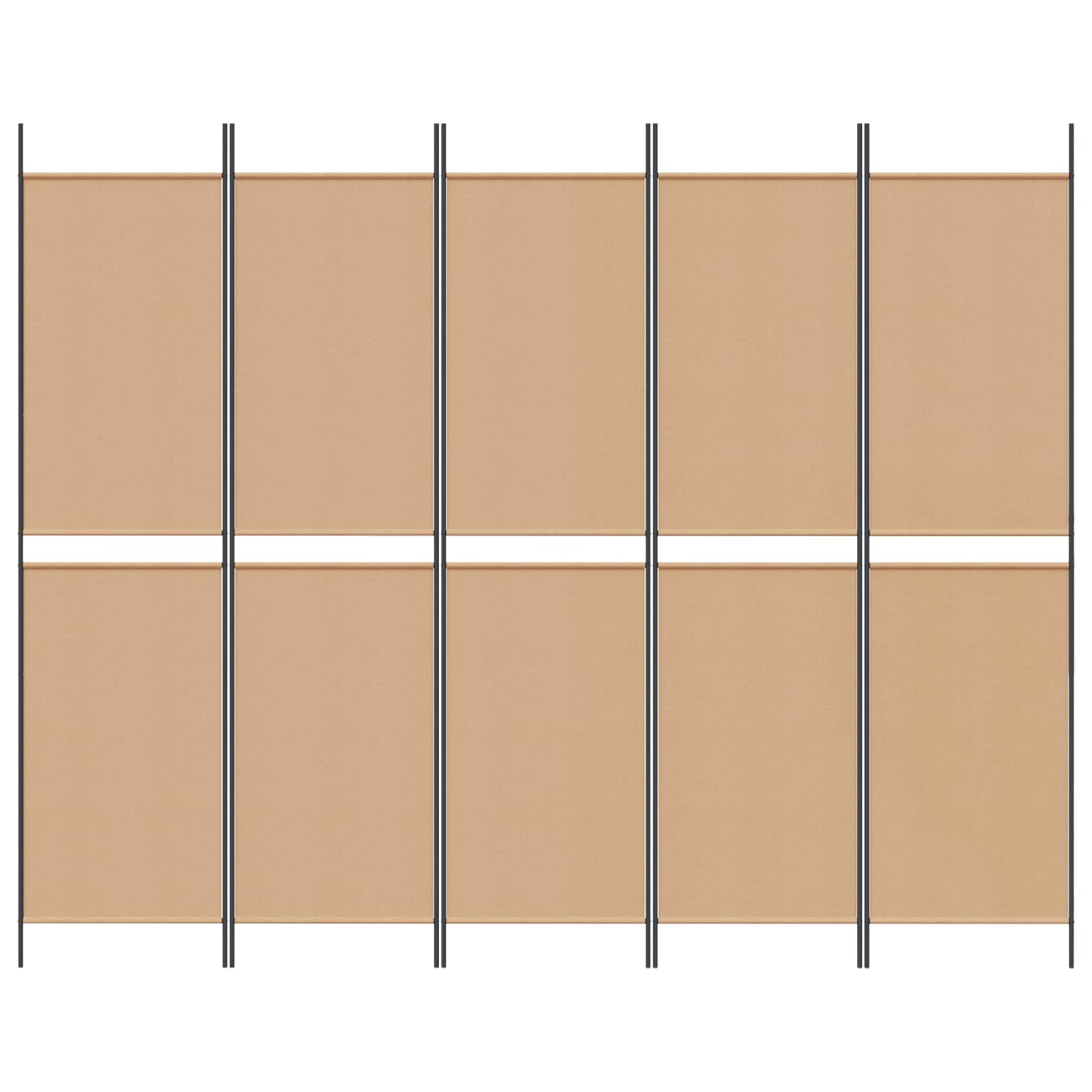 3-teiliger Raumteiler Beige 150 x 180 cm Stoff