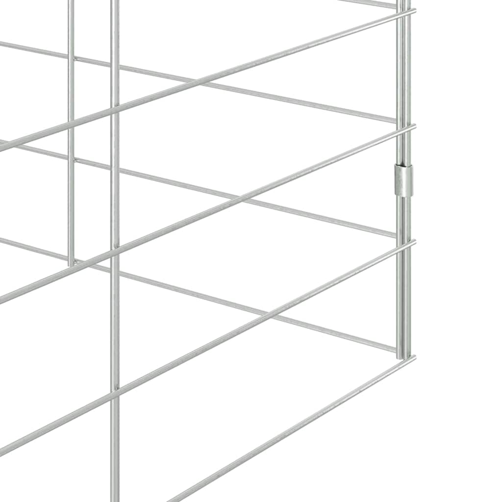 Hühnerkäfig 2 pcs Silber 600 x 100 x 210 cm Verzinkter Stahl