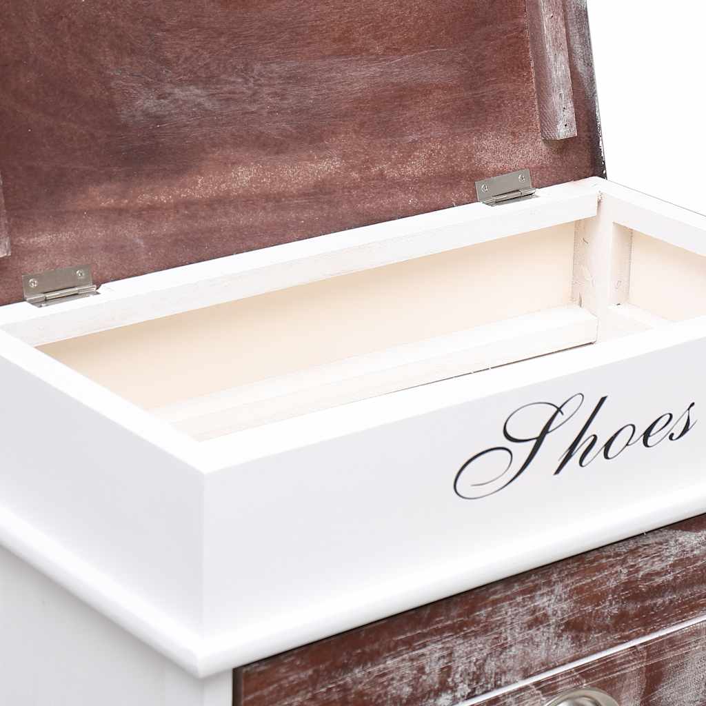 Schuhschrank Grau 50 x 28 x 98 cm Paulownia Holz