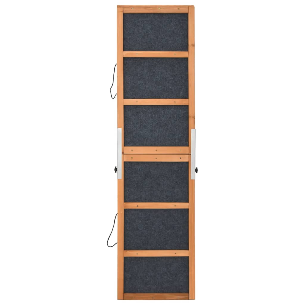 Hunderampe Grau 100x40 cm Massivholz Tanne