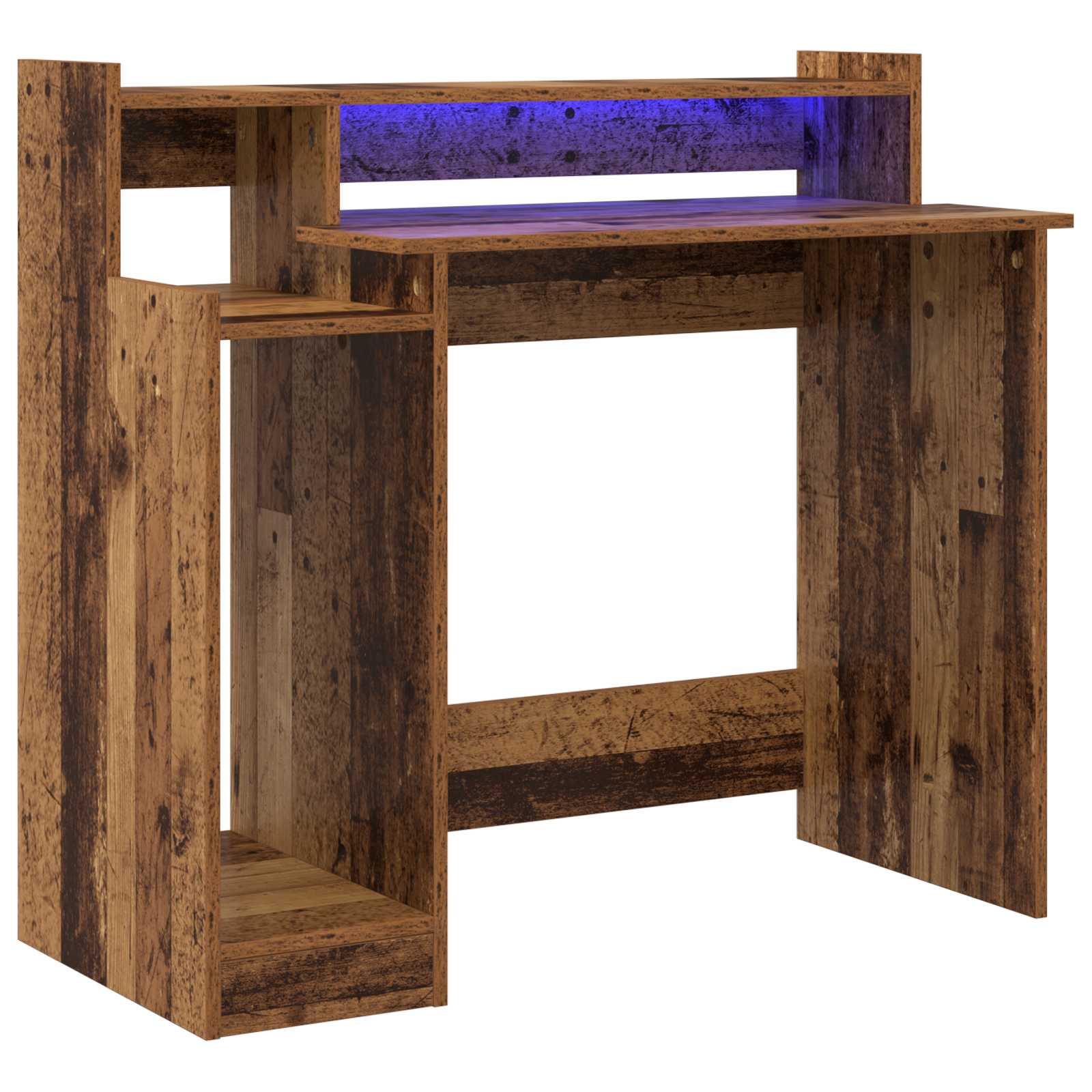 Schreibtisch mit LEDs Weiß 97x45x90 cm Holzwerkstoff
