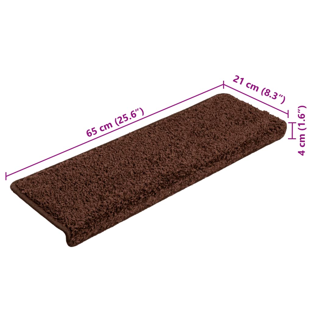 Stufenmatten 15 Stk. 65x21x4 cm Grau Rechteckiger Rand
