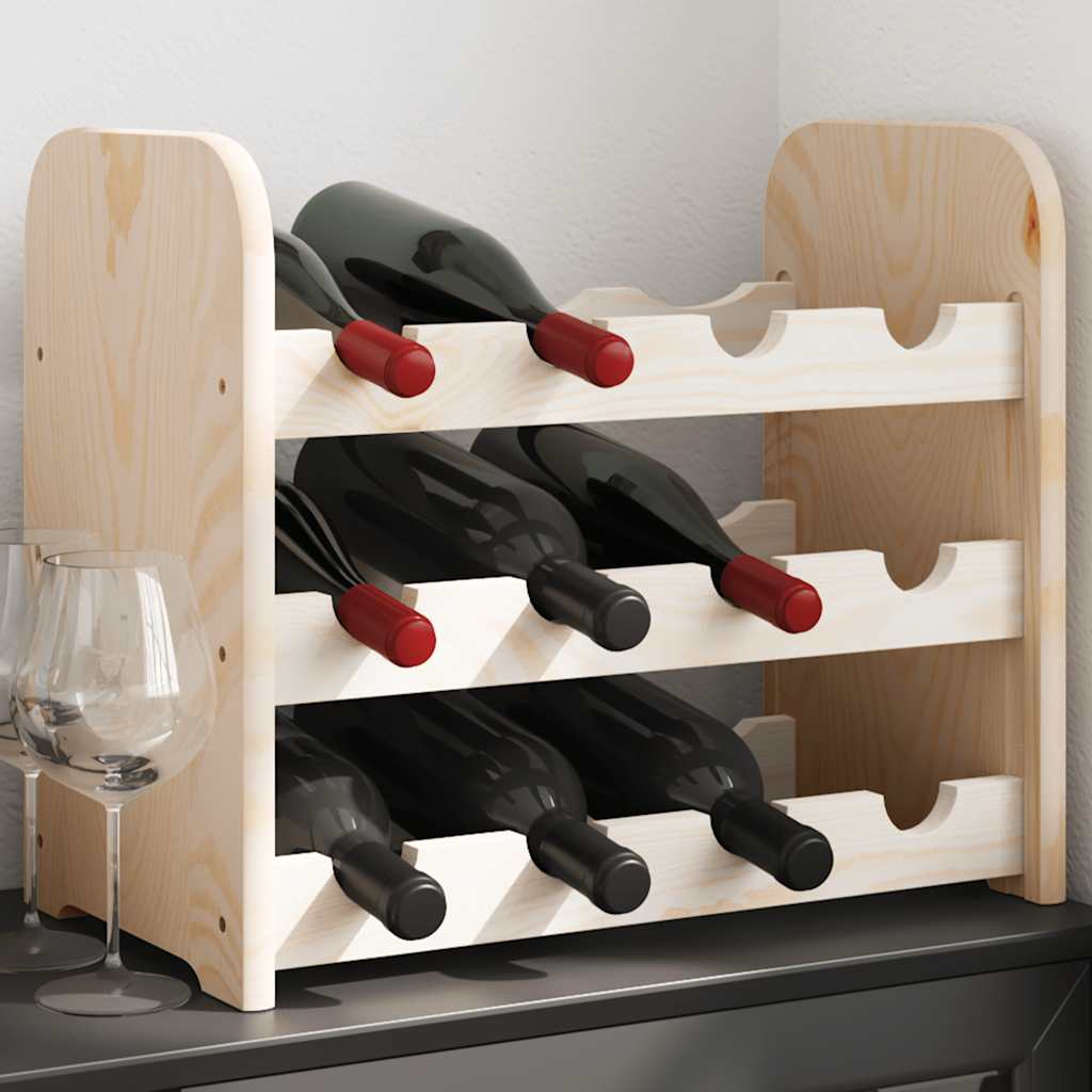 Weinregal 33x25x37 cm Massivholz Kiefer
