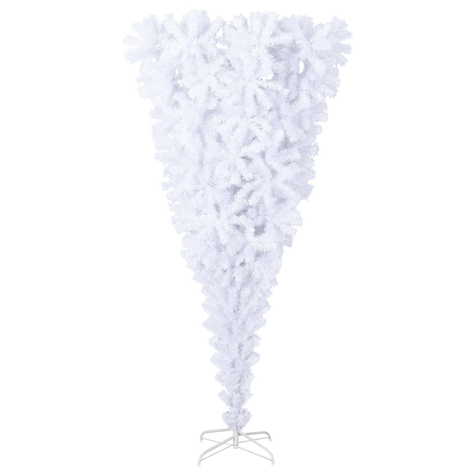 Künstlicher Weihnachtsbaum Weiß 180 cm PVC und Stahl