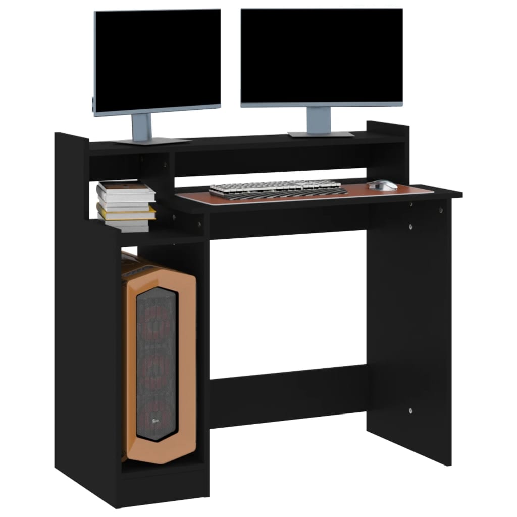 Schreibtisch mit LEDs Weiß 97x45x90 cm Holzwerkstoff