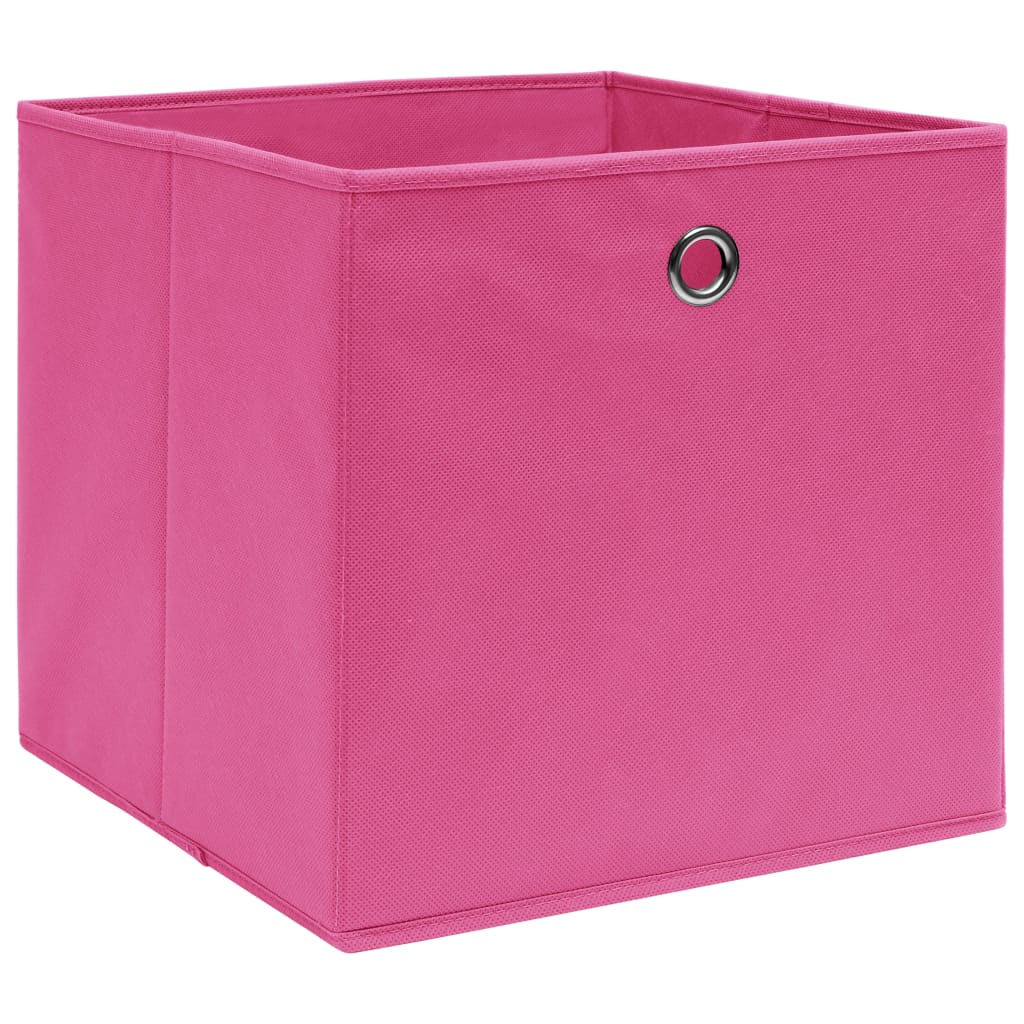 Aufbewahrungsboxen mit Deckeln 10 Stk. 28x28x28 cm Schwarz