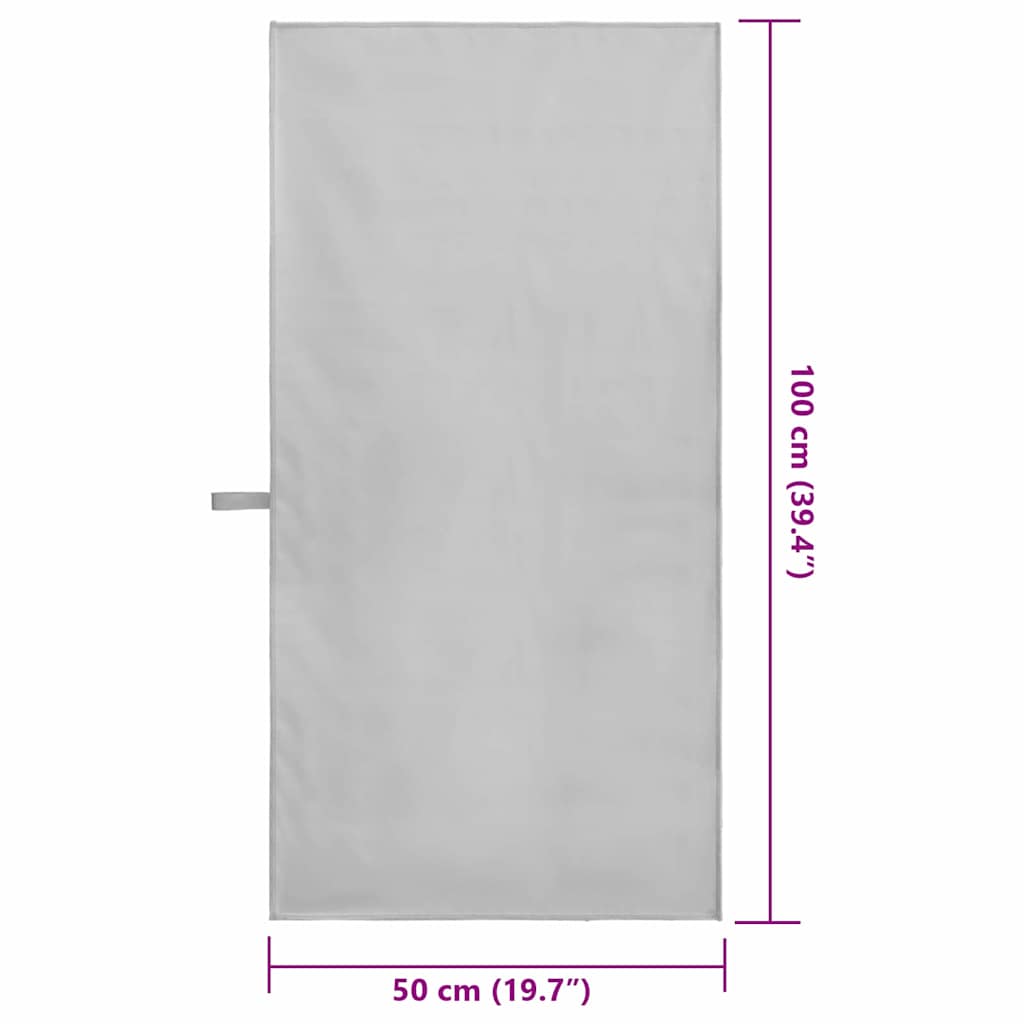 Sporthandtücher 2 pcs Schwarz 50 x 30 cm Polyester und Polyamid