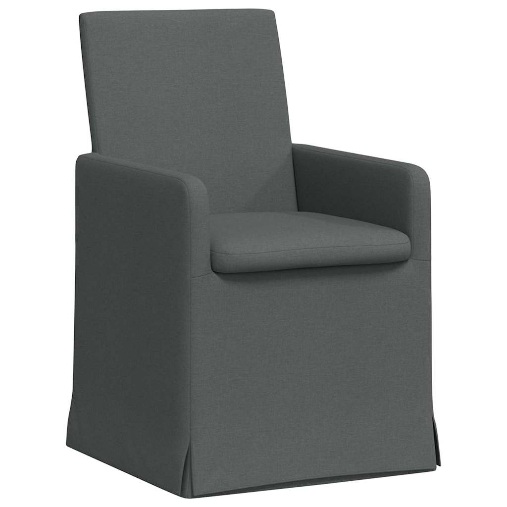 Esszimmerstühle 2 pcs Hellgrau 57 x 67 x 95 cm Stoff