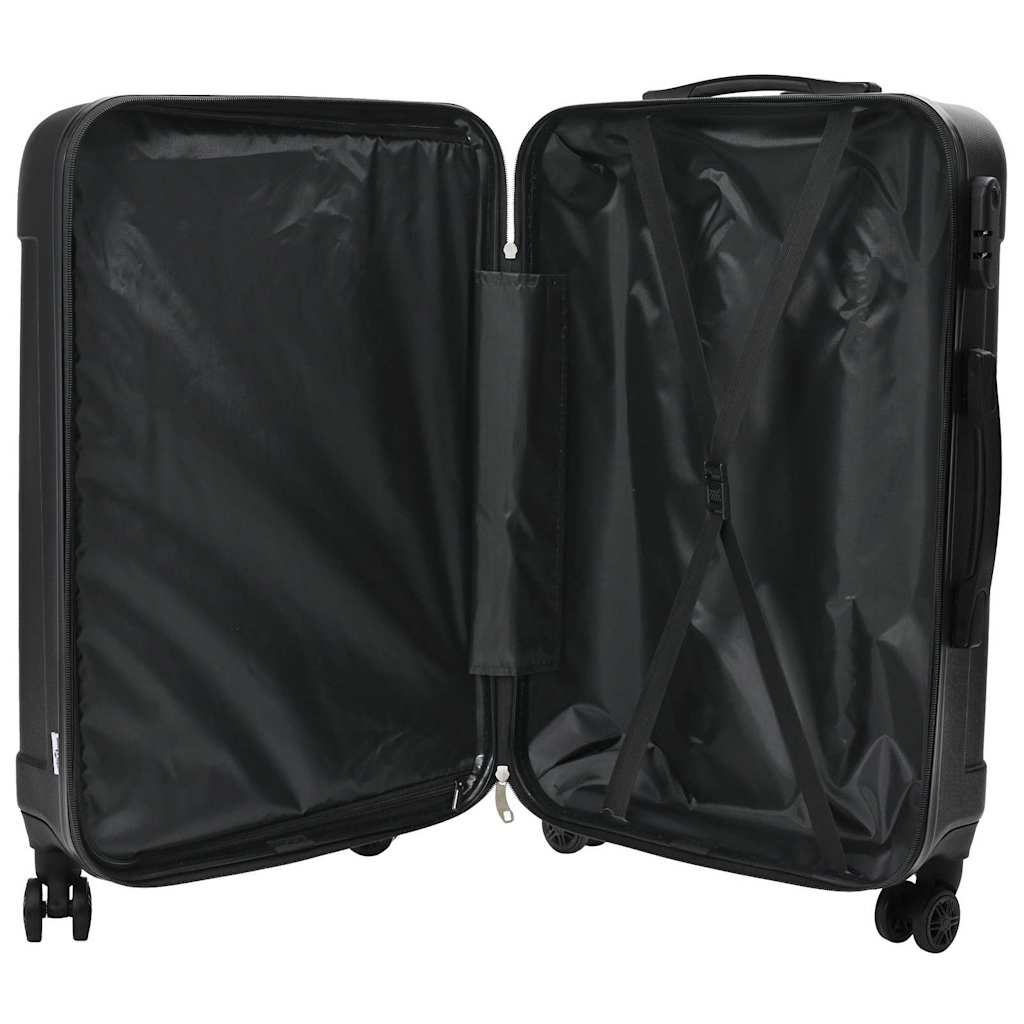 Koffer mit Schloss 3 pcs Schwarz 50 x 31 x 78 cm ABS Kunststoff