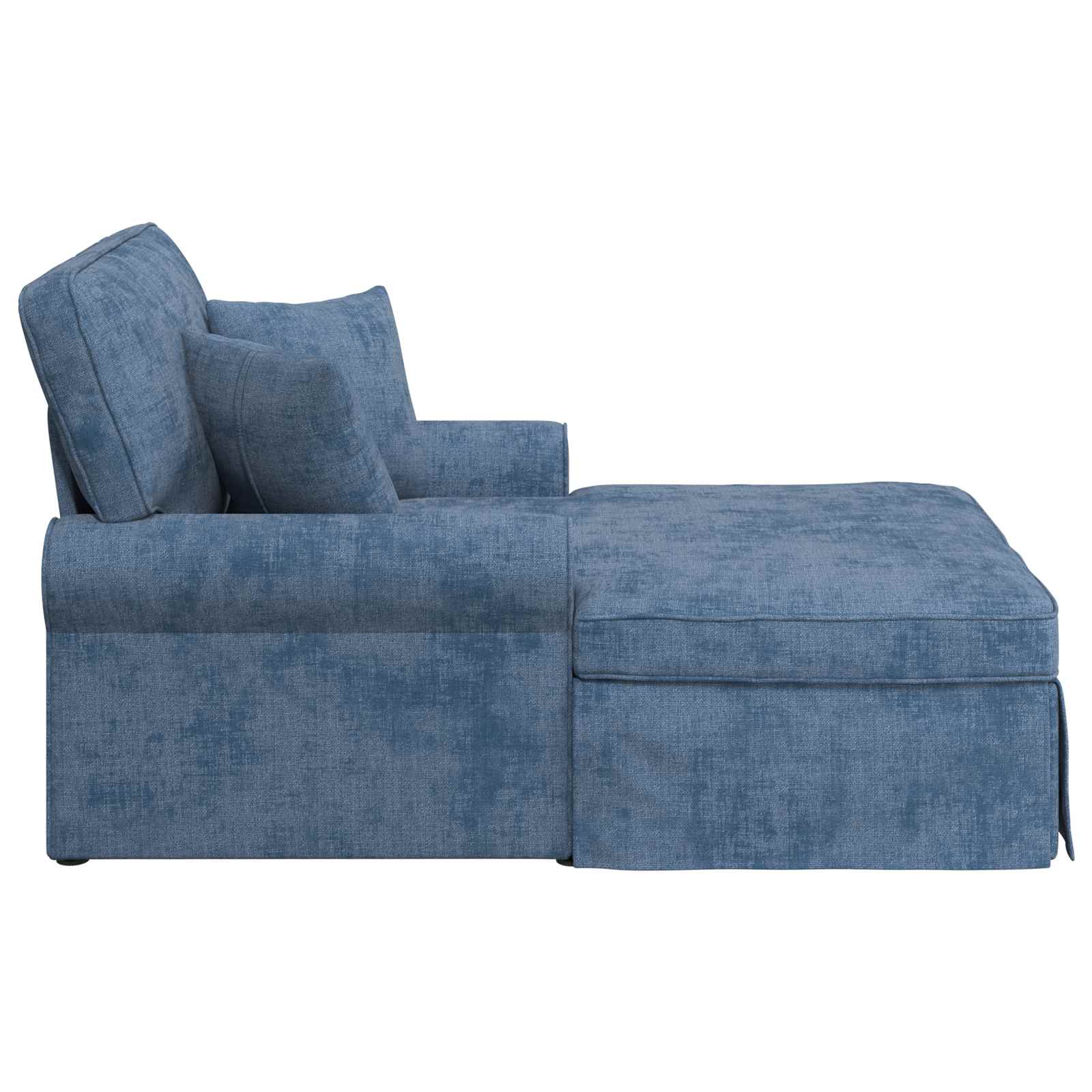 Chaise Lounge mit Rock mit Kissen Creme 157 x 91 x 91 cm ARES
