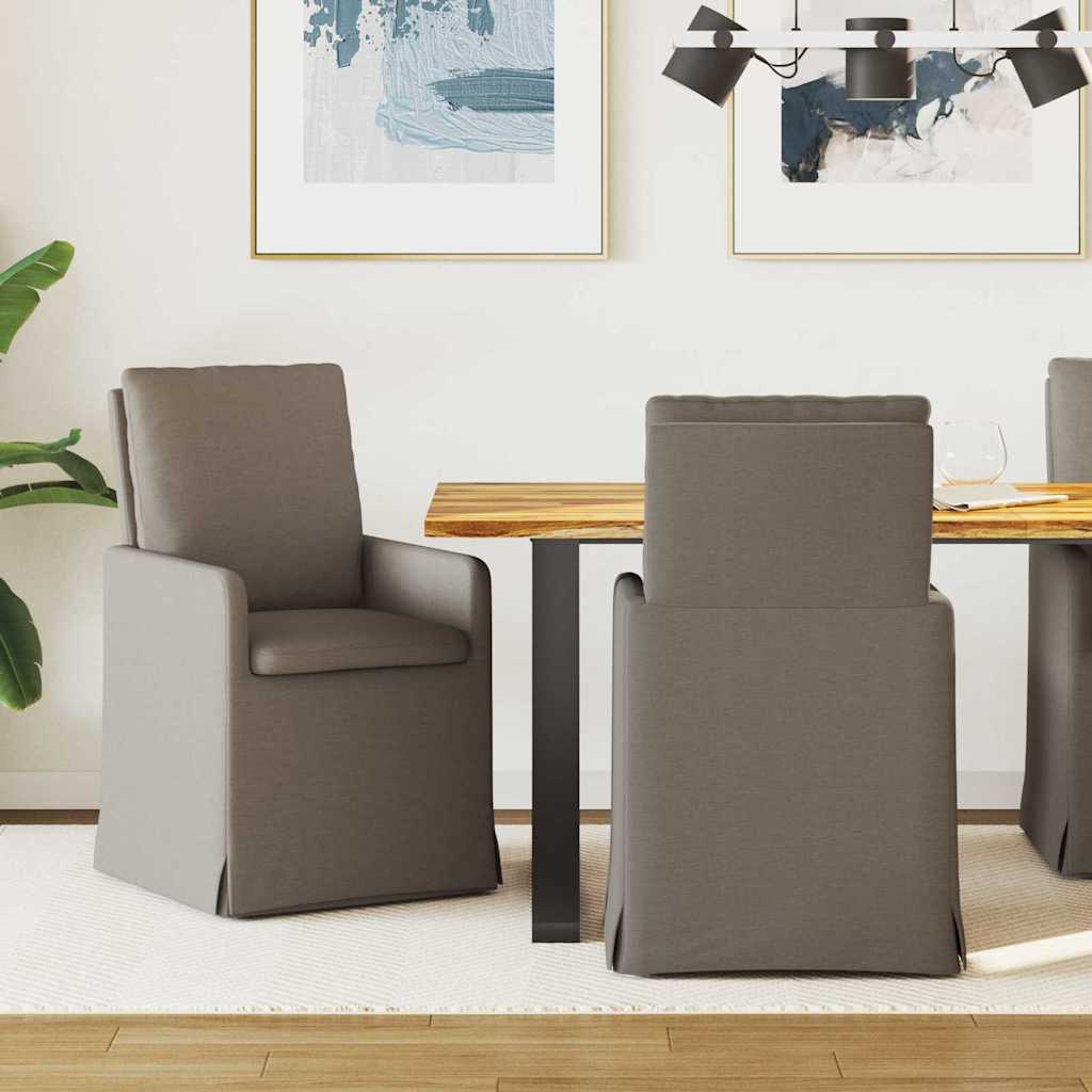 Esszimmerstühle 2 pcs Beige 57 x 67 x 98 cm Leinen